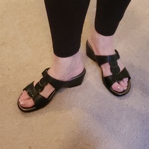 Clark's Bendables Leather Slide Sandals